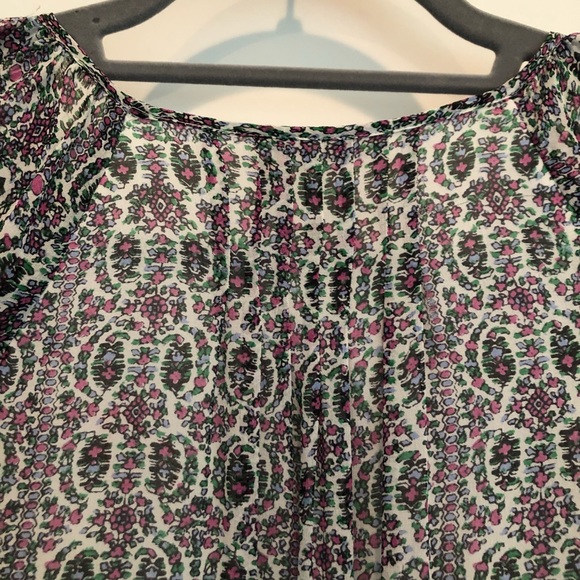 Joie | Sevigny Printed Silk Dress - Pink, Blue, Green and White - Picture 6 of 13